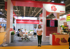 laiwu Manhing Vegetables Fruits Cooperation is a Chinese grower and export company. Garlic prices were very high in Summer, now have stabilised and come down. On the photo is Sharon Zhao.